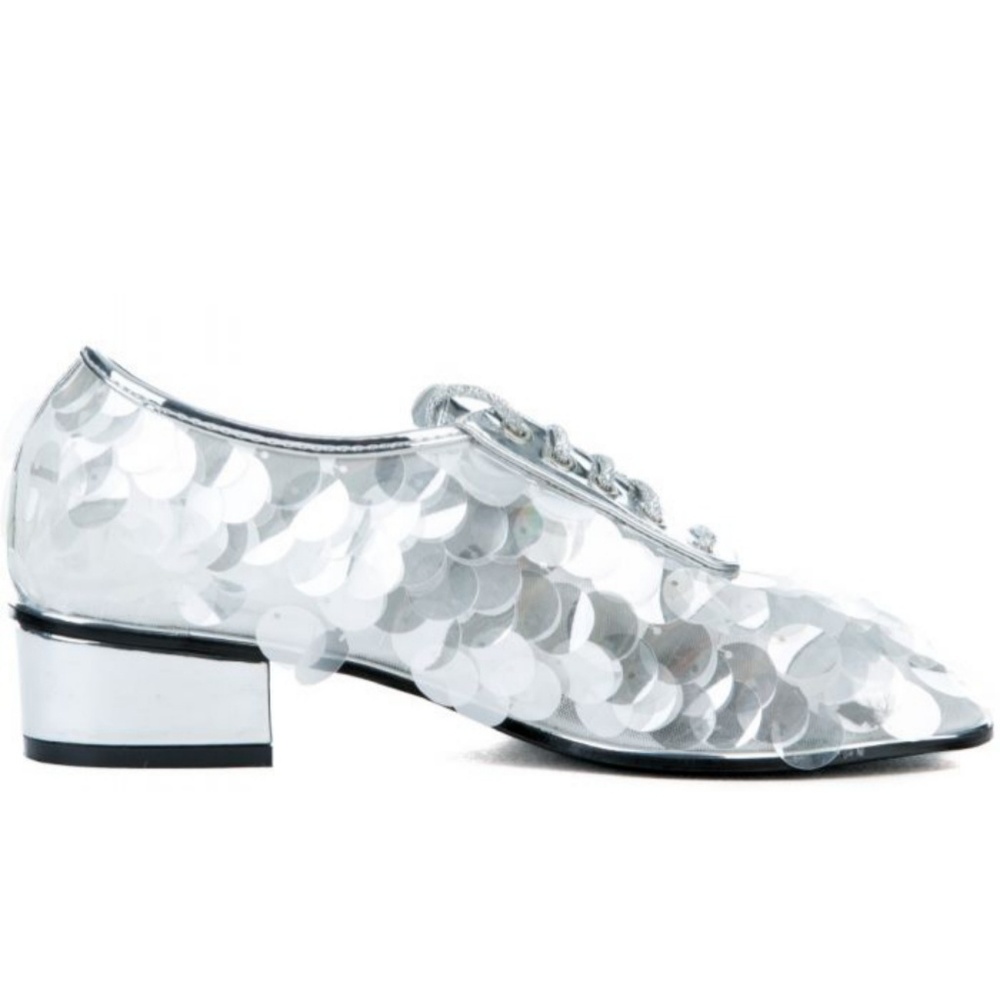 ๐๐๐จ๐ฉ 6 & 6.5๐คSilver Sequined Funky Oxfords - Picture 4 of 5